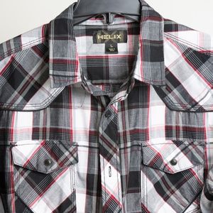 Men's Large Slim Fit "Helix" Button Up Flannel
